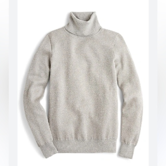 NWOT j crew Turtleneck sweater in metallic knit - Picture 1 of 3